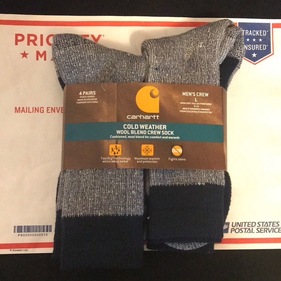 /SOLD/Carhartt Sock 4 Pack Cold Weather Wool Blend - Picture 2 of 7